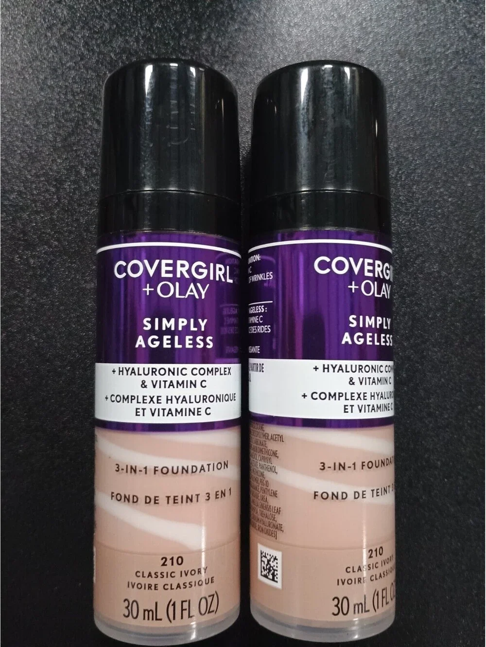 2 Pack COVERGIRL Simply Ageless 3-in-1 Foundation - 210 Classic Ivory